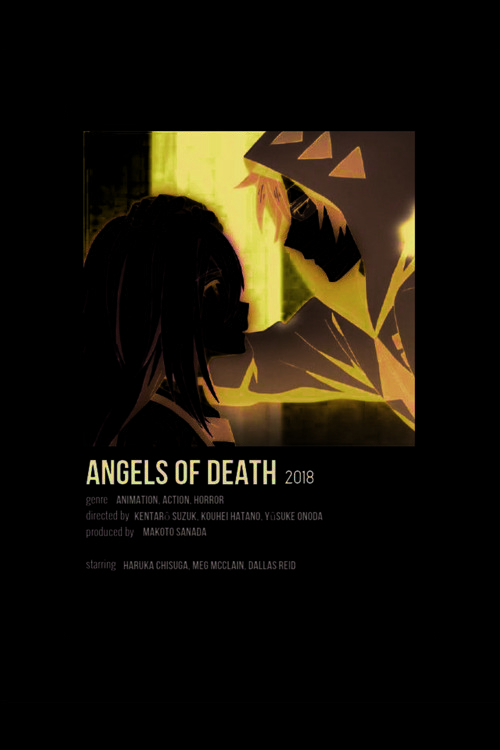 Angels Of Death Anime Info Card Bilgi Kartı Minimalist Poster