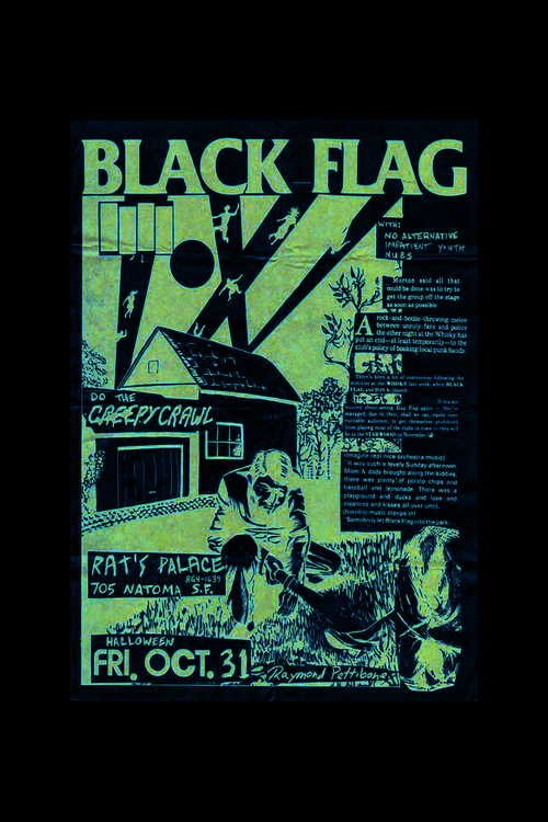 Black Flag Punk Rock Metal Duvar Posteri - Kalın Kağıt - Çerçevesiz