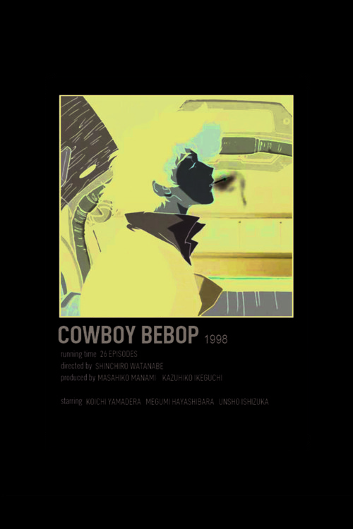 Cowboy Bebop Anime Info Card Bilgi Kartı Minimalist Poster