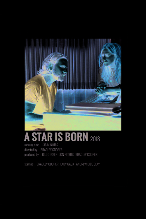 A Star Is Born Film Info Card Bilgi Kartı Duvar Posteri