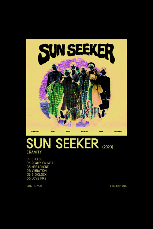 Cravıty Sun Seeker K-Pop Duvar Posteri - Duvar Dekoru - Kalın Kağıt - Çerçevesiz