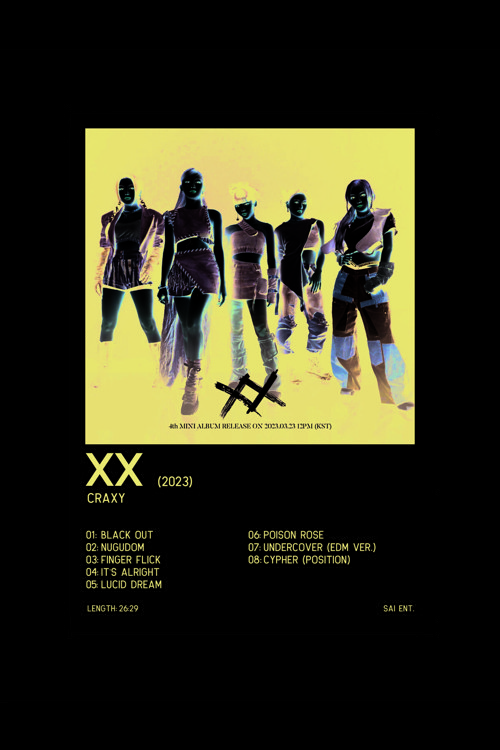 Craxy Xx K-Pop Duvar Posteri - Duvar Dekoru - Kalın Kağıt - Çerçevesiz