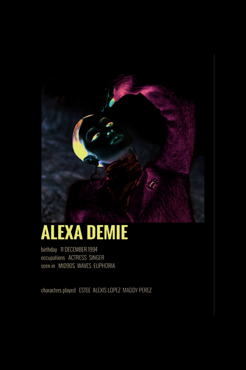 Alexa Demie Film Info Card Bilgi Kartı Duvar Posteri