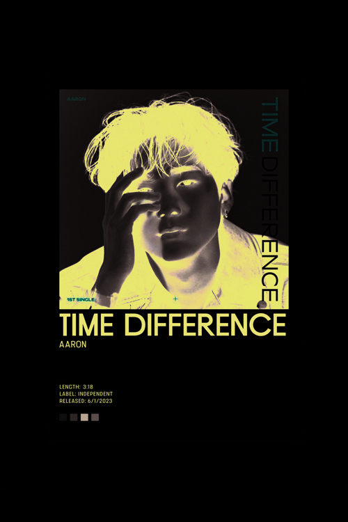 Aaron Time Difference K-Pop Duvar Posteri - Duvar Dekoru - Kalın Kağıt - Çerçevesiz
