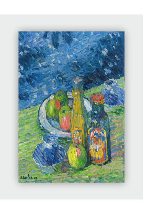 Alexej Von Jawlensky Bottles And Fruit Expressionism Art Duvar Posteri - Kalın Kağıt - Çerçevesiz