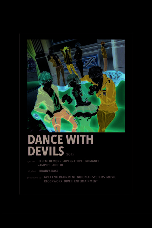 Dance With Devils Anime Info Card Bilgi Kartı Minimalist Poster
