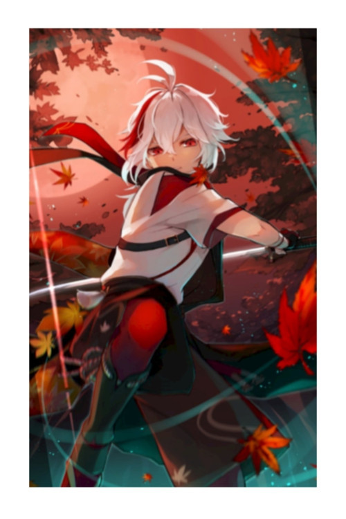Genshin Impact Kaedehara Kazuha Gaming Anime Poster - Yüksek Çözünürlük Hd Duvar Poster