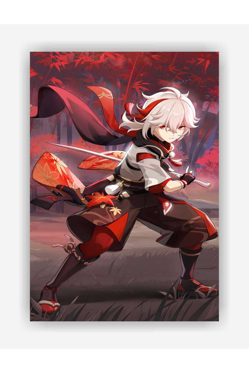 Genshin Impact Kaedehara Kazuha Gaming Anime Poster - Yüksek Çözünürlük Hd Duvar Posteri