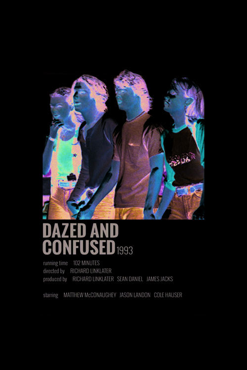 Dazed And Confused Film Info Card Bilgi Kartı Duvar Posteri