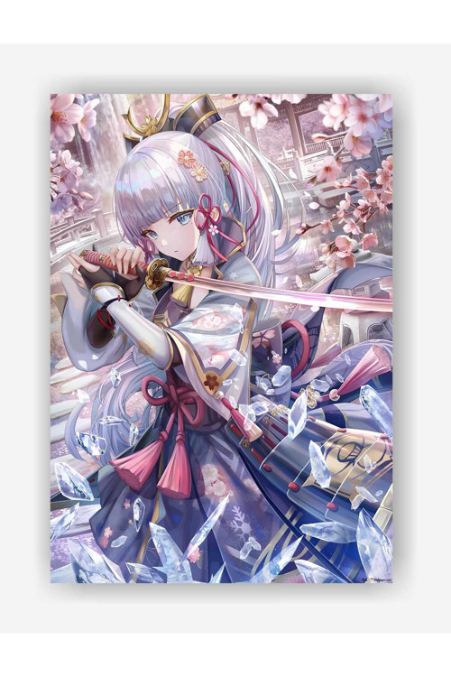 Genshin Impact Kamisato Ayaka Gaming Anime Poster - Yüksek Çözünürlük Hd Duvar Poster