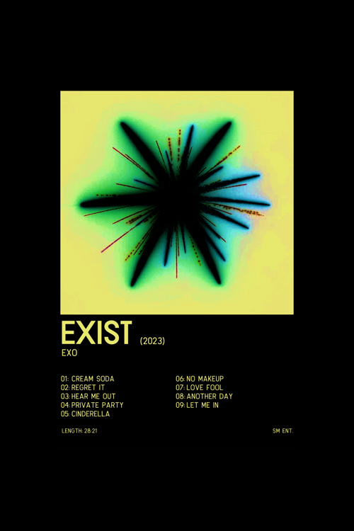 Exo Exist K-Pop Duvar Posteri - Duvar Dekoru - Kalın Kağıt - Çerçevesiz