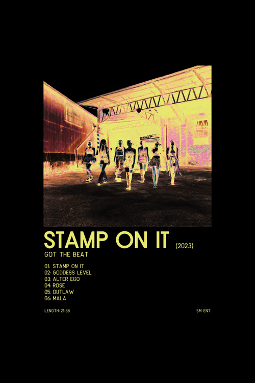 Got The Beat Stamp On It K-Pop Duvar Dekoru Kalın Kağıt Çerçevesiz