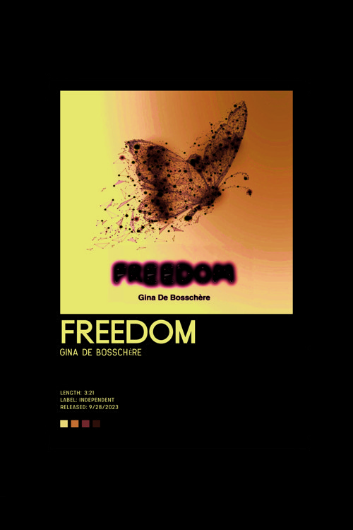 Gına De Bosschére Freedom K-Pop Duvar Posteri - Duvar Dekoru - Kalın Kağıt - Çerçevesiz