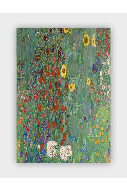 Farm Garden With Sunflowers, 1907 Gustav Klimt Duvar Posteri - Kalın Kağıt - Çerçevesiz