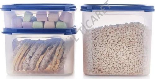 OVAL MODÜLER SET 3'LÜ 1.1-2.6-4 Lt MAVİ GIDA SAKLAMA KABI
