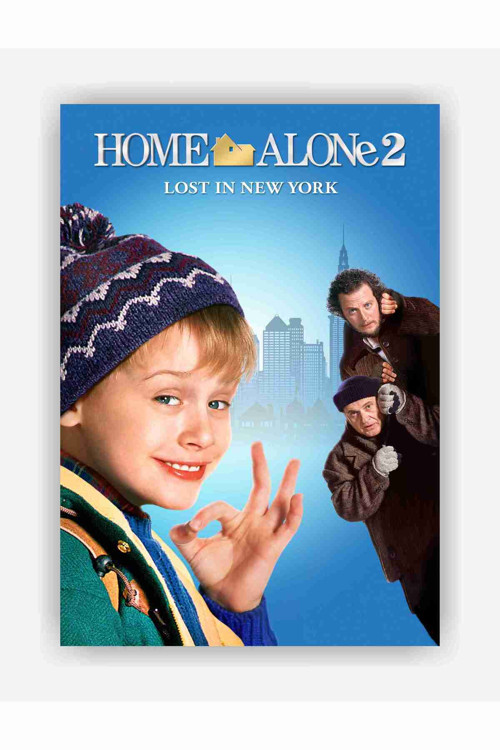 Home Alone 2: Lost İn New York - Evde Tek Başına 2 Film Duvar Posteri - Kalın Kağıt - Çerçevesiz