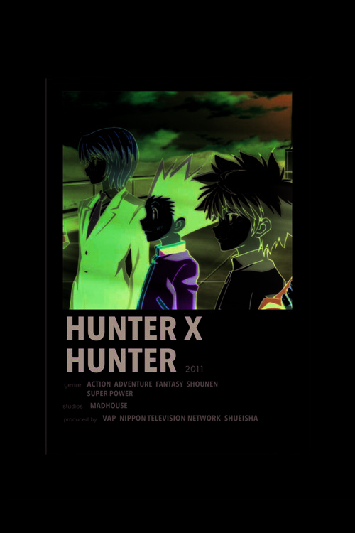 Hunter X Hunter Anime Info Card Bilgi Kartı Minimalist Poster