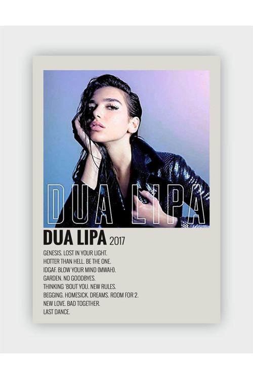 Dua Lipa Duvar Posteri - Duvar Dekoru - Kalın Kağıt - Çerçevesiz