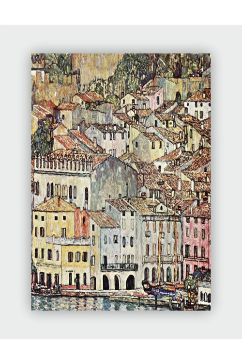 Garda Gölü Üstünde Malcesine Gustav Klimt Duvar Posteri - Kalın Kağıt - Çerçevesiz