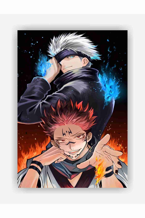Jujutsu Kaisen Sukuna - Gojo Anime Manga Duvar Posteri - Kalın Kağıt - Çerçevesiz