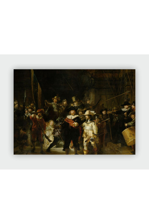 Gece Devriyesi Rembrandt Duvar Posteri - Kalın Kağıt - Çerçevesiz