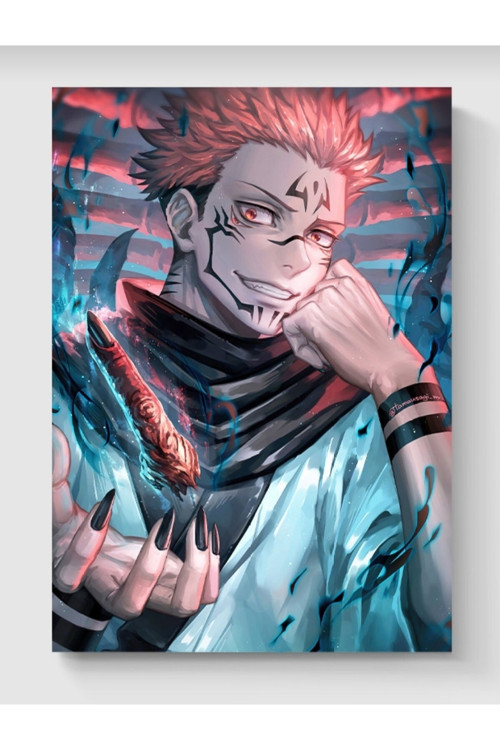 Jujutsu Kaisen Sukuna Anime Manga Poster - Yüksek Çözünürlük Hd Duvar Posteri