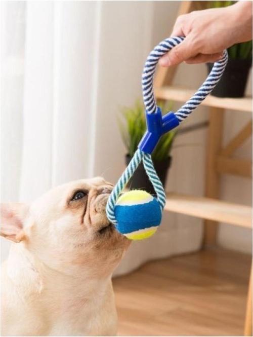 Köpek Oyuncağı Toplu Oyuncak Çekiştirmeli Köpek Isırma Kemirme Halatlı Köpek Çiğneme Topu