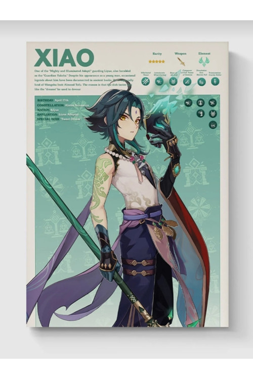 Genshin Impact Xiâo Anime Poster - Yüksek Çözünürlük Hd Duvar Posteri