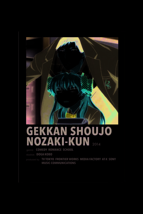 Gekkan Shoujo Nozaki-Kun Anime Info Card Bilgi Kartı Minimalist Poster
