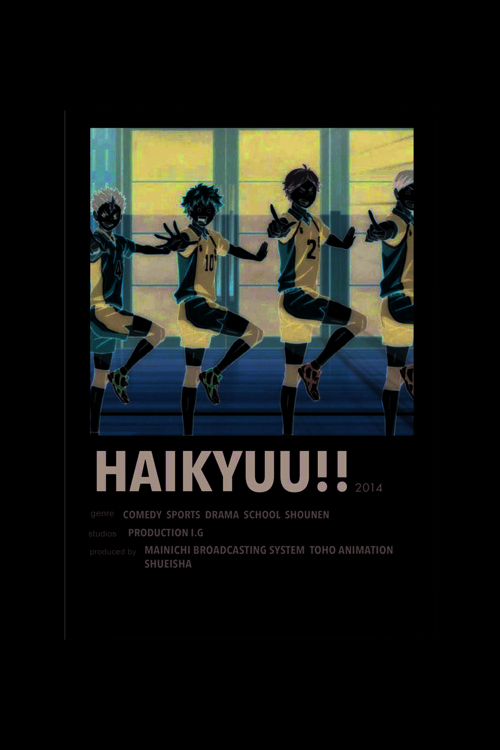 Haikyuu!! Anime Info Card Bilgi Kartı Minimalist Poster