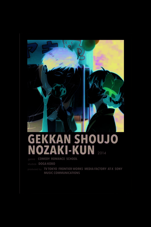 Gekkan Shoujo Nozaki-Kun Anime Info Card Bilgi Kartı Minimalist Poster