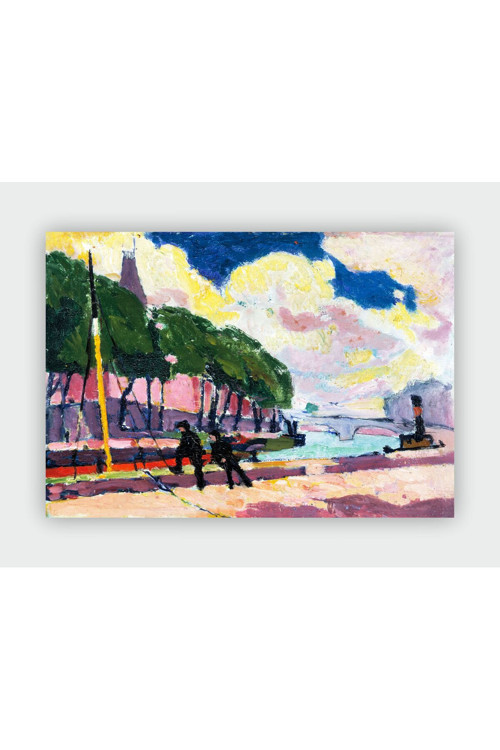 Henry Lyman Sayen On The Banks The Seine Expressionism Art Duvar Posteri - Kalın Kağıt - Çerçevesiz