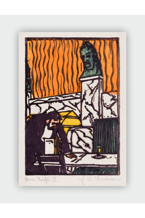 Ernst Ludwig Kirchner Kafede Baş Garson Expressionism Art Duvar Posteri - Kalın Kağıt - Çerçevesiz