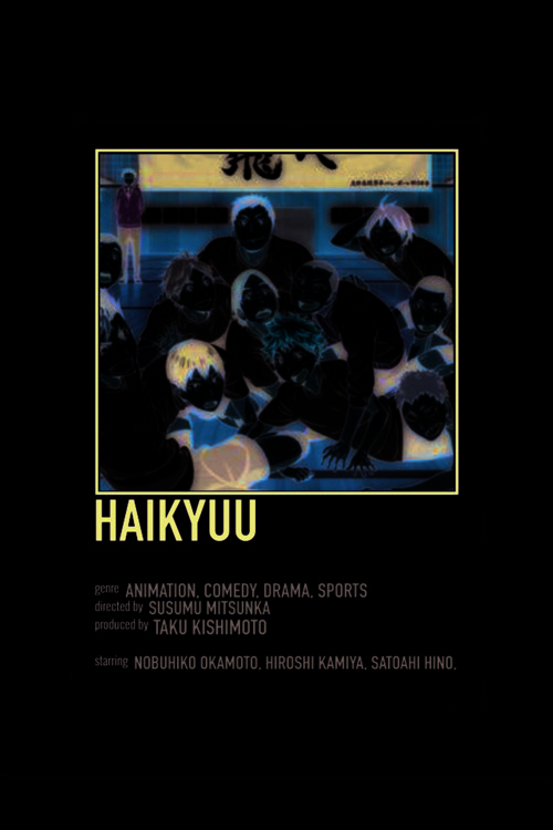 Haikyuuanime Info Card Bilgi Kartı Minimalist Poster