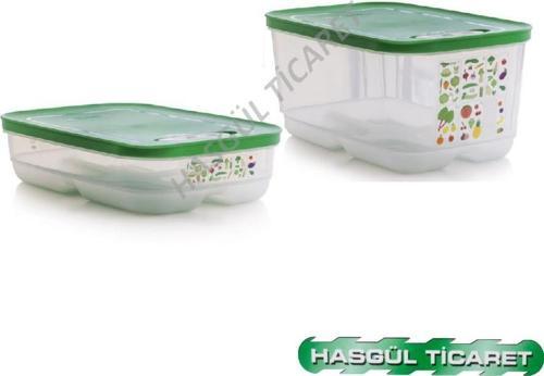 SERA SET 2'Lİ 1.8 Lt 4.4 Lt SEBZE MEYVE SAKLAMA KABI