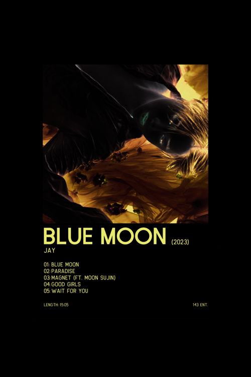 Jay Blue Moon K-Pop Duvar Posteri - Duvar Dekoru - Kalın Kağıt - Çerçevesiz