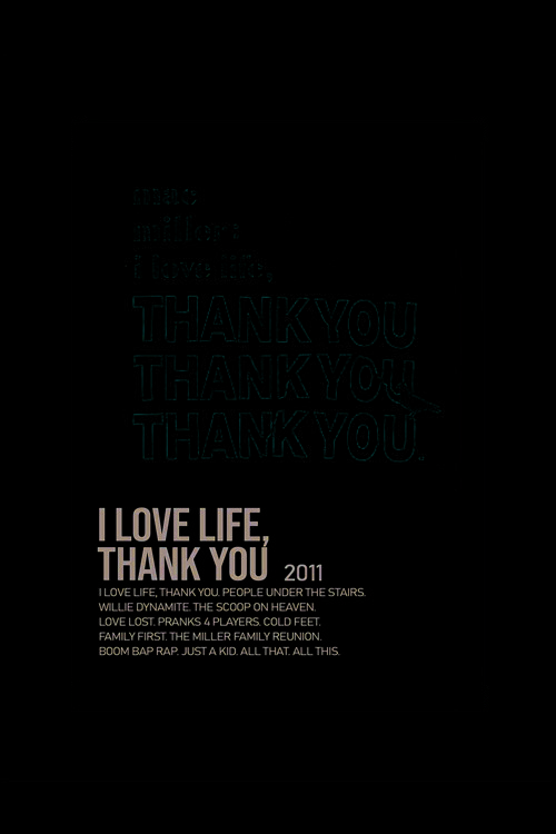 I Love Life, Thank You Duvar Posteri - Duvar Dekoru - Kalın Kağıt - Çerçevesiz