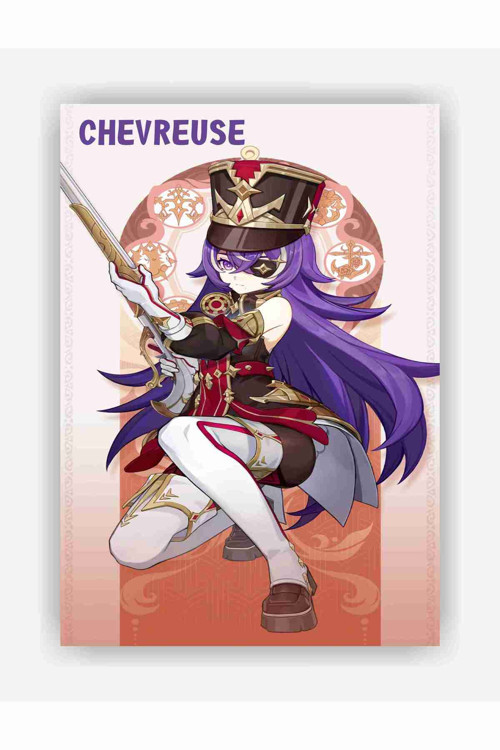 Genshin Impact Chevreuse Gaming Anime Duvar Posteri - Kalın Kağıt - Çerçevesiz