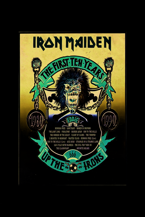 Iron Maiden The First Ten Years Rock Müzik Duvar Posteri - Kalın Kağıt - Çerçevesiz