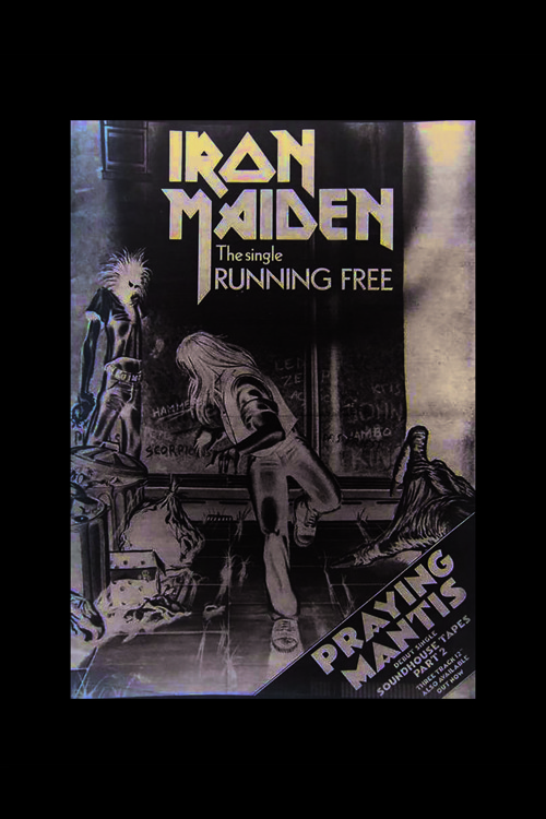 Iron Maiden The Single Running Free Punk Rock Metal Duvar Posteri - Kalın Kağıt - Çerçevesiz