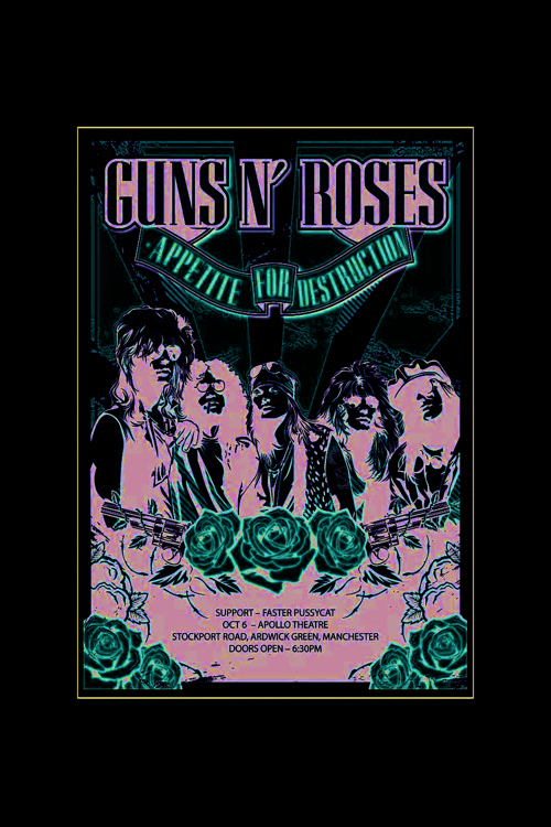 Guns N' Roses Rock Müzik Kalın Kağıt Poster - Çerçevesiz