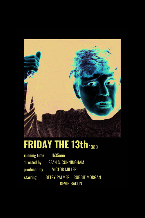 Friday The 13Th Film Info Card Bilgi Kartı Duvar Posteri