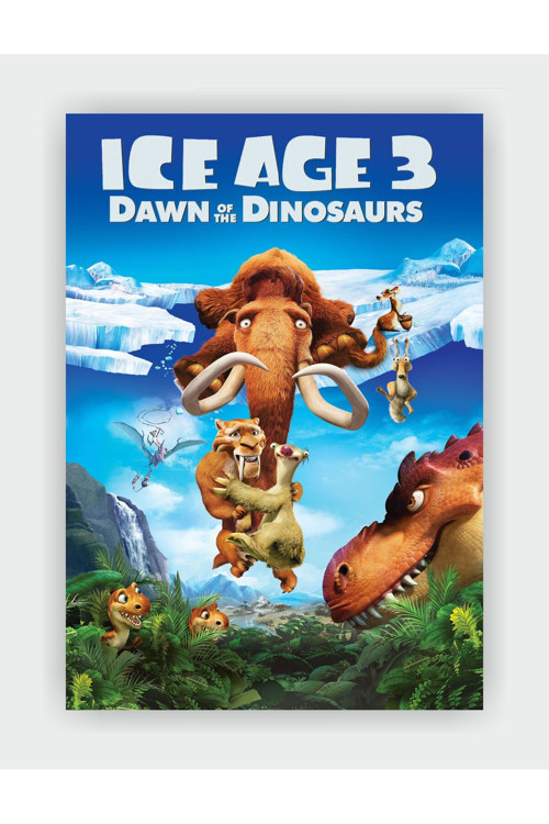 Ice Age 3: Dawn Of The Dinosaurs - Buz Devri 3 Film Poster - Kalın Kağıt - Çerçevesiz