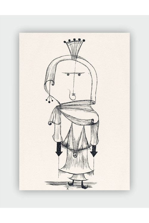 Die Hexe Mit Dem Kamm, 1922 Paul Klee Duvar Posteri - Kalın Kağıt - Çerçevesiz