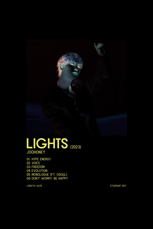 Joohoney Lights K-Pop Duvar Posteri - Duvar Dekoru - Kalın Kağıt - Çerçevesiz