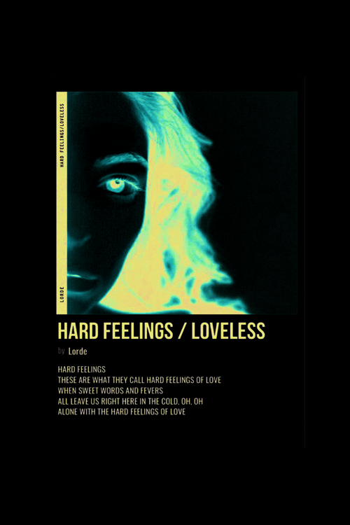 Hard Feelings / Loveless Duvar Posteri - Duvar Dekoru - Kalın Kağıt - Çerçevesiz