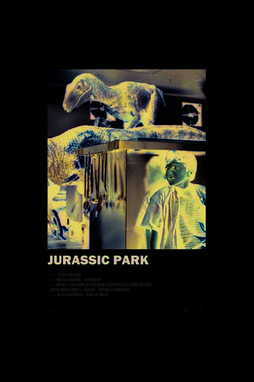 Jurassick Park Film Info Card Bilgi Kartı Duvar Posteri