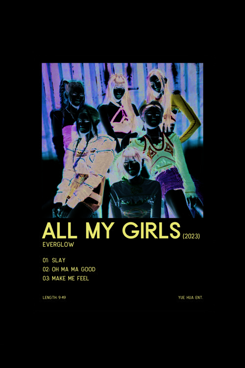 Everglow All My Girls K-Pop Duvar Posteri - Duvar Dekoru - Kalın Kağıt - Çerçevesiz