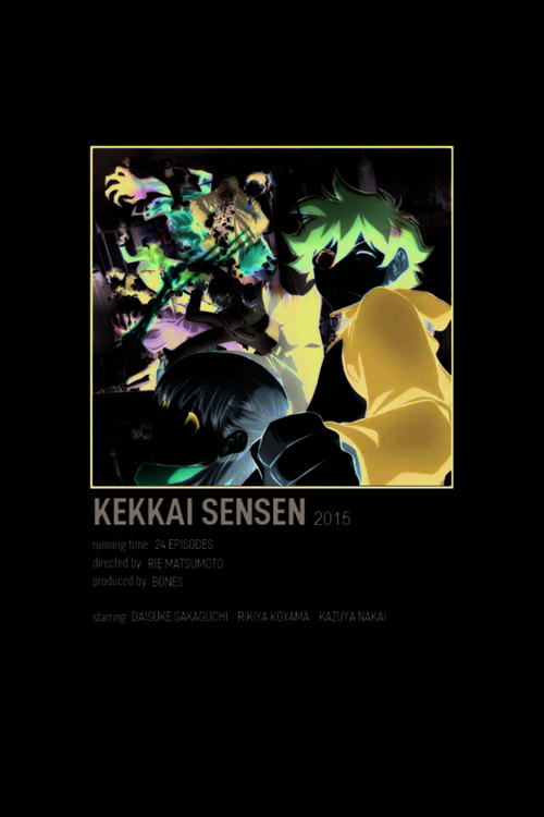 Kekkai Sensen Anime Info Card Bilgi Kartı Minimalist Poster
