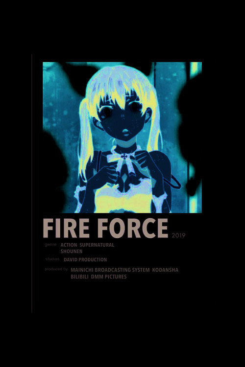 Fire Force Anime Info Card Bilgi Kartı Minimalist Poster